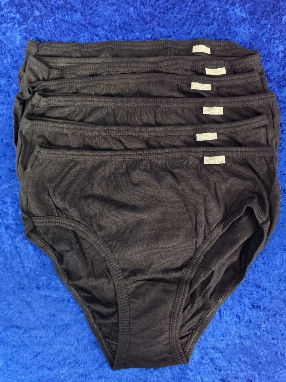 Jockey Elance Black Hipster Panties Size 7 Set of 6